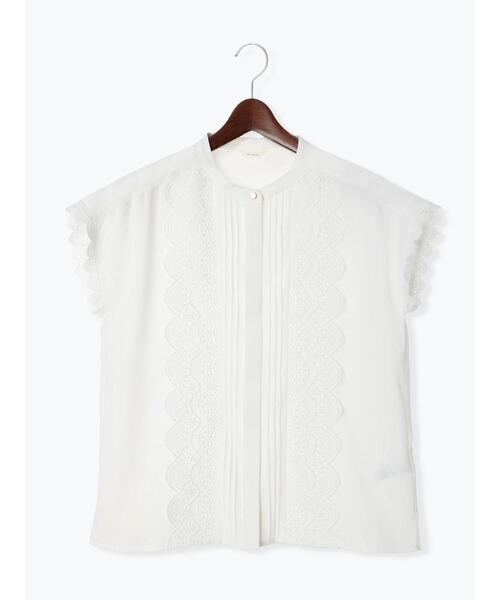 Te chichi（テチチ）の「ピンタックレース比翼ブラウス（シャツ/ブラウス・レディース・ネイビー/オフホワイト/グレー・F）」の19枚目の写真