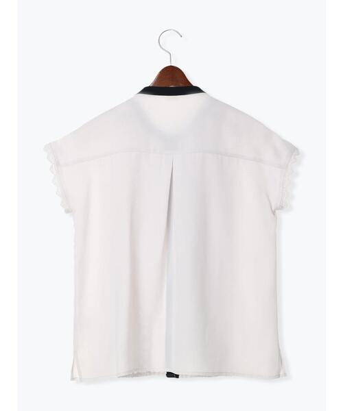 Te chichi（テチチ）の「ピンタックレース比翼ブラウス（シャツ/ブラウス・レディース・ネイビー/オフホワイト/グレー・F）」の17枚目の写真