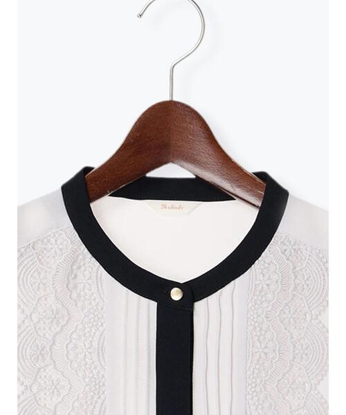 Te chichi（テチチ）の「ピンタックレース比翼ブラウス（シャツ/ブラウス・レディース・ネイビー/オフホワイト/グレー・F）」の16枚目の写真