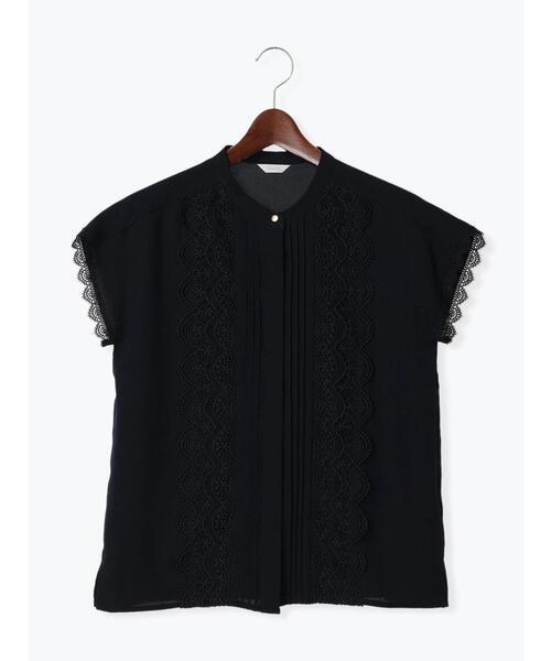 Te chichi（テチチ）の「ピンタックレース比翼ブラウス（シャツ/ブラウス・レディース・ネイビー/オフホワイト/グレー・F）」の11枚目の写真