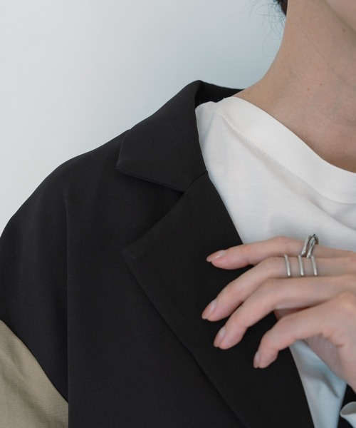 DOLLUPOOPS（ドールアップウップス）の「パネルジャケット（ナイロンジャケット・レディース・ブラック・38）」の11枚目の写真