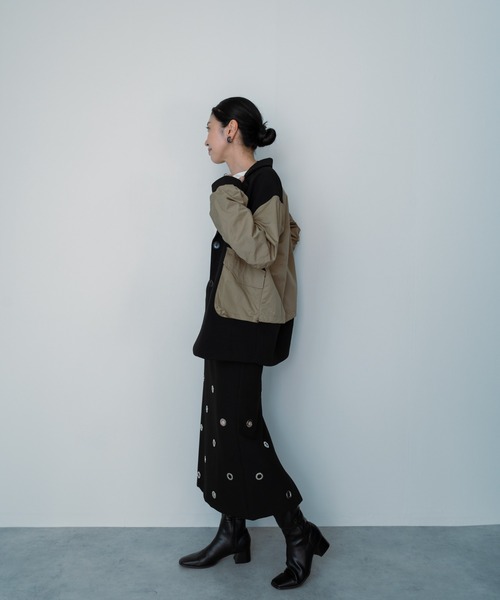 DOLLUPOOPS（ドールアップウップス）の「パネルジャケット（ナイロンジャケット・レディース・ブラック・38）」の4枚目の写真