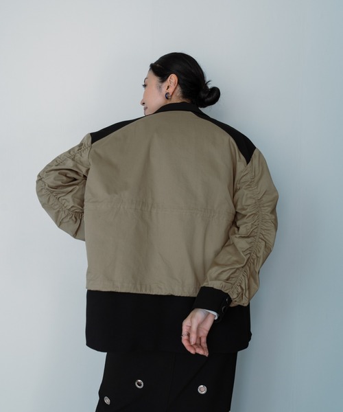 DOLLUPOOPS（ドールアップウップス）の「パネルジャケット（ナイロンジャケット・レディース・ブラック・38）」の9枚目の写真