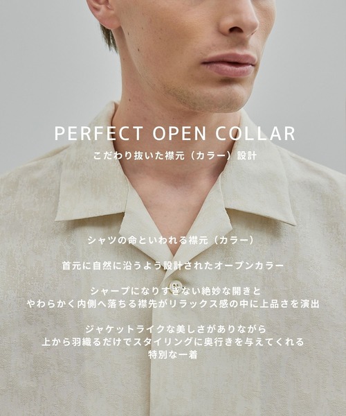UNITED TOKYO(ユナイテッドトウキョウ)の「【昨年大人気再入荷】リネンライクジャガード オープンカラーシャツ S/S |防シワ/速乾/吸湿性/軽量/夏服/日本製(シャツ/ブラウス・メンズ・ダークグレー/ライトブルーグレー/ブラック/オフホワイト/ネイビー・1/2)」の20枚目の写真