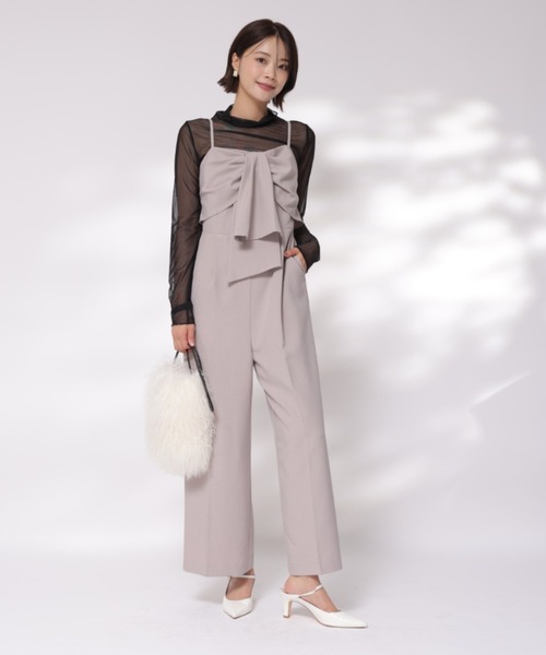 Apuweiser-riche リボンディティールオールインワン Apuweiser-riche（アプワイザーリッシェ）の「リボンディティール