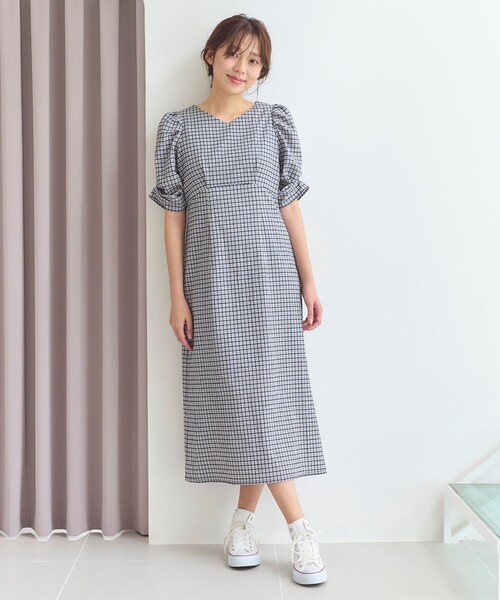 【セール】【洗える】サッカーチェック ワンピース（ワンピース）｜Feroux（フェルゥ）
