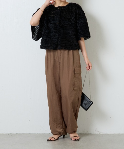 COLLAGE GALLARDAGALANTE（コラージュガリャルダガランテ）の「【OT】ナイロンツイルカーゴパンツ/WEB限定（カーゴパンツ・レディース・モカ/ブラック・FREE）」の10枚目の写真