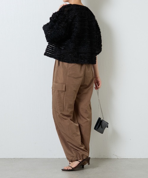 COLLAGE GALLARDAGALANTE（コラージュガリャルダガランテ）の「【OT】ナイロンツイルカーゴパンツ/WEB限定（カーゴパンツ・レディース・モカ/ブラック・FREE）」の4枚目の写真