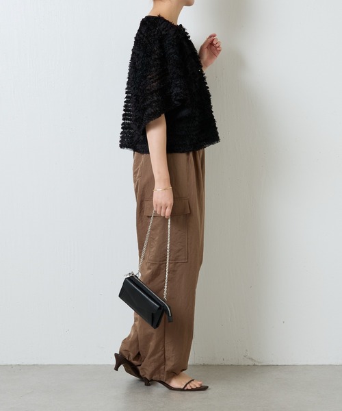 COLLAGE GALLARDAGALANTE（コラージュガリャルダガランテ）の「【OT】ナイロンツイルカーゴパンツ/WEB限定（カーゴパンツ・レディース・モカ/ブラック・FREE）」の20枚目の写真