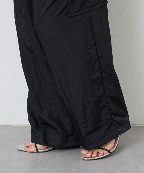 COLLAGE GALLARDAGALANTE（コラージュガリャルダガランテ）の「【OT】ナイロンツイルカーゴパンツ/WEB限定（カーゴパンツ・レディース・モカ/ブラック・FREE）」の13枚目の写真
