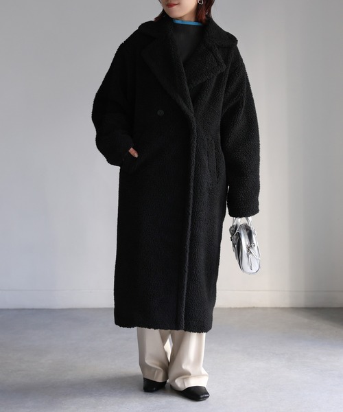 美品★JURGEN LEHL ボアコート ビックカラー ロングコート 裏ボア 楽天市場】 ボア ロングコート レディース アウター ボアコート