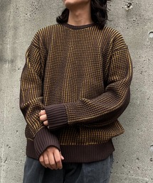クルーネック オーバーサイズ ポップコーンニットPopcorn crew neck knit(ユニセックス)