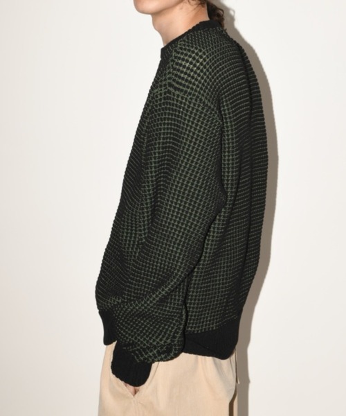 SUPERTHANKS(スーパーサンクス)の「クルーネック オーバーサイズ ポップコーンニットPopcorn crew neck knit(ユニセックス)(ニット/セーター・メンズ・クリーム/ブラック/ブラウン・S/M/L)」の22枚目の写真