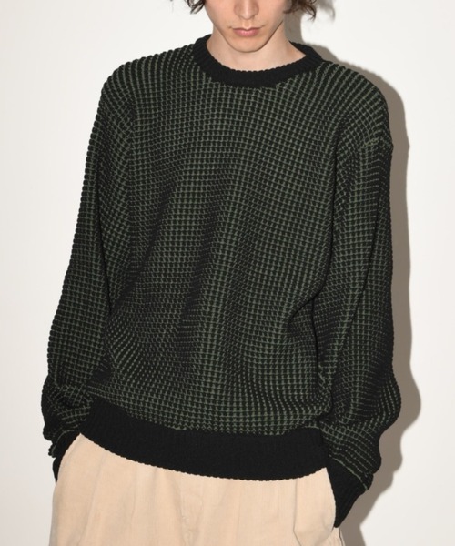 クルーネック オーバーサイズ ポップコーンニットPopcorn crew neck