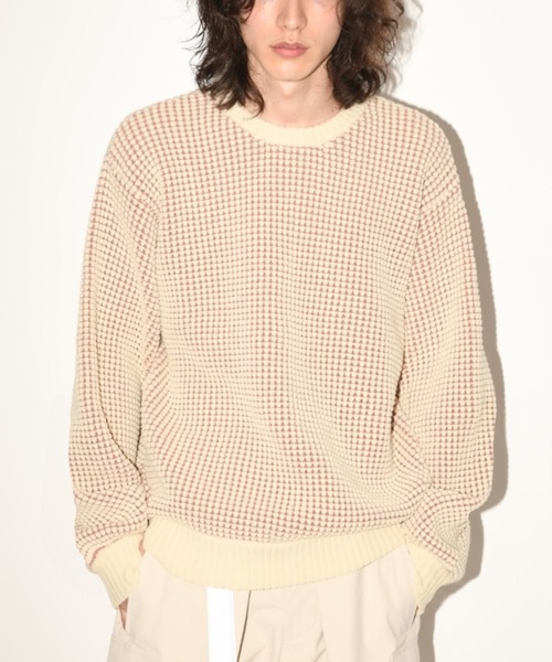 クルーネック オーバーサイズ ポップコーンニットPopcorn crew neck