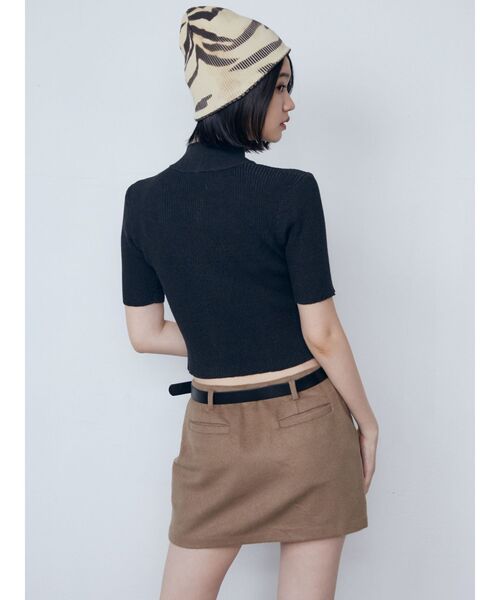 EMODA（エモダ）の「ローライズマイクロミニスカート（スカート・レディース・ベージュ/ブラック・MEDIUM/SMALL）」の22枚目の写真