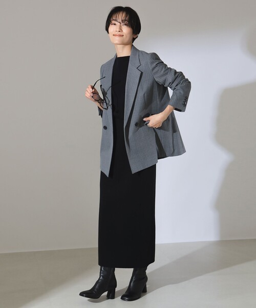 【美品】2024 デミルクスビームス 2ボタン ダブルブレスト ジャケット Demi-Luxe BEAMS（デミルクス ビームス）ダブルブレスト