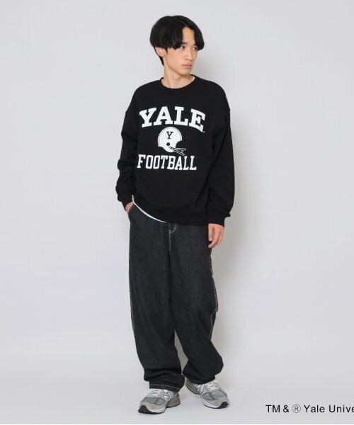 GLAZOS(グラソス)の「【大人向けサイズあり】【YALE】フロントフットボールロゴプリントトレーナー(スウェット・キッズ・ネイビー/ブラック/グレー・S/M/L/LL)」の4枚目の写真