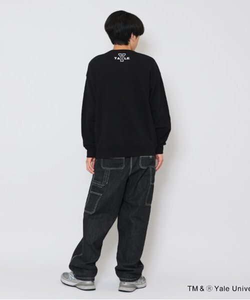 GLAZOS(グラソス)の「【大人向けサイズあり】【YALE】フロントフットボールロゴプリントトレーナー(スウェット・キッズ・ネイビー/ブラック/グレー・S/M/L/LL)」の5枚目の写真