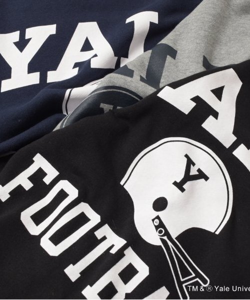 GLAZOS(グラソス)の「【大人向けサイズあり】【YALE】フロントフットボールロゴプリントトレーナー(スウェット・キッズ・ネイビー/ブラック/グレー・S/M/L/LL)」の10枚目の写真