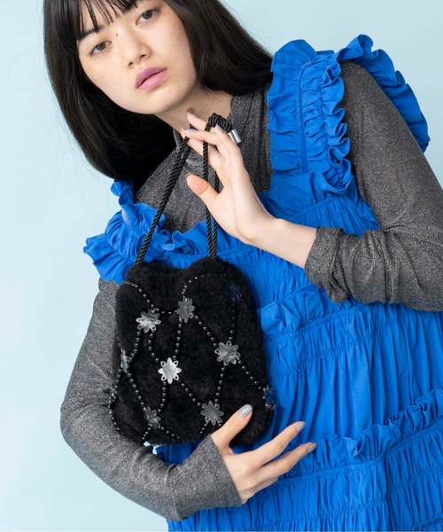 Casselini(キャセリーニ)の「Casselini(キャセリーニ)コンビパーツバッグ(ショルダーバッグ・レディース・ブルー/ブラック/アイボリー・FREE)」の3枚目の写真