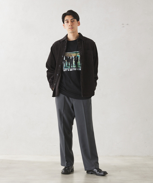 JOURNAL STANDARD relume（ジャーナルスタンダード　レリューム）の「AMERICAN コーデュロイシャツ by COTTON USA（シャツ/ブラウス・メンズ・ネイビー/ブラックミックス/ブラウン系その他・MEDIUM/LARGE）」の4枚目の写真