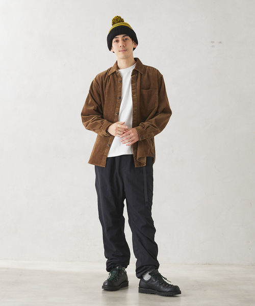 JOURNAL STANDARD relume（ジャーナルスタンダード　レリューム）の「AMERICAN コーデュロイシャツ by COTTON USA（シャツ/ブラウス・メンズ・ネイビー/ブラックミックス/ブラウン系その他・MEDIUM/LARGE）」の6枚目の写真