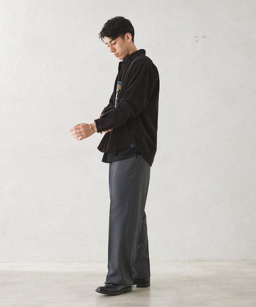 JOURNAL STANDARD relume（ジャーナルスタンダード　レリューム）の「AMERICAN コーデュロイシャツ by COTTON USA（シャツ/ブラウス・メンズ・ネイビー/ブラックミックス/ブラウン系その他・MEDIUM/LARGE）」の10枚目の写真