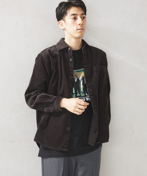 JOURNAL STANDARD relume（ジャーナルスタンダード　レリューム）の「AMERICAN コーデュロイシャツ by COTTON USA（シャツ/ブラウス・メンズ・ネイビー/ブラックミックス/ブラウン系その他・MEDIUM/LARGE）」の13枚目の写真