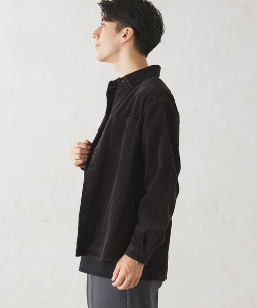 JOURNAL STANDARD relume（ジャーナルスタンダード　レリューム）の「AMERICAN コーデュロイシャツ by COTTON USA（シャツ/ブラウス・メンズ・ネイビー/ブラックミックス/ブラウン系その他・MEDIUM/LARGE）」の14枚目の写真