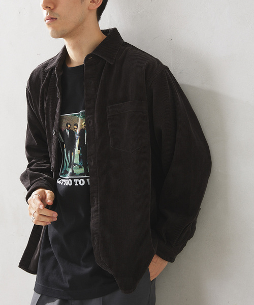 JOURNAL STANDARD relume（ジャーナルスタンダード　レリューム）の「AMERICAN コーデュロイシャツ by COTTON USA（シャツ/ブラウス・メンズ・ネイビー/ブラックミックス/ブラウン系その他・MEDIUM/LARGE）」の18枚目の写真