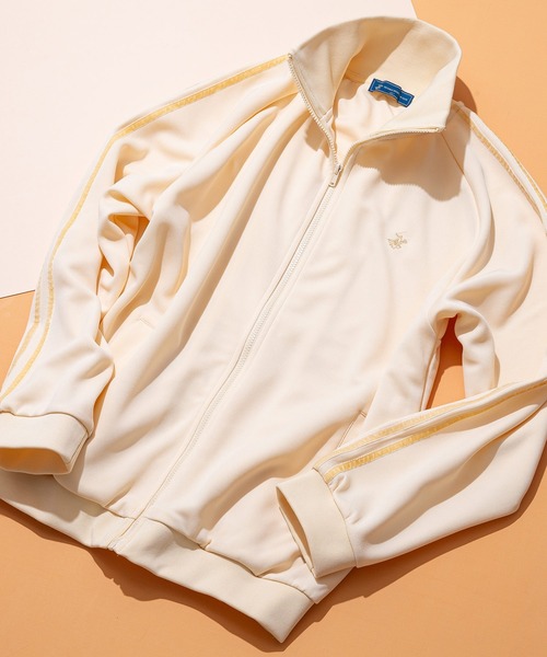 BEVERLY HILLS POLO CLUB(ビバリーヒルズポロクラブ)の「【BEVERLY HILLS POLO CLUB/ビバリーヒルズポロクラブ】ブランドアイコン ワンポイントロゴ刺繍 サイドライン トラックジャケット/ジャージ/ビッグシルエット(ジャージ・メンズ・ベージュ系その他2/ベージュ系その他/ブラック系その他2/ブラック系その他・LARGE/X-LARGE/MEDIUM)」の1枚目の写真