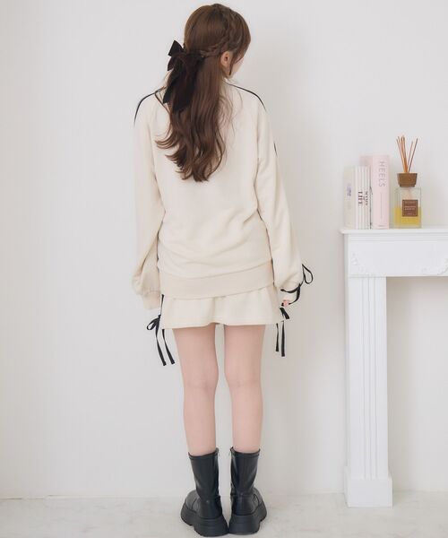 ems excite（エムズエキサイト）の「【セットアップ対応】裏毛ラインミニSK（スカート・レディース・ダークグレー/ブラック/ナチュラル・FREE）」の9枚目の写真