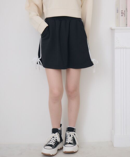 ems excite（エムズエキサイト）の「【セットアップ対応】裏毛ラインミニSK（スカート・レディース・ダークグレー/ブラック/ナチュラル・FREE）」の19枚目の写真