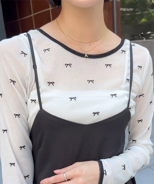 前後2wayフロッキーシアートップス（Tシャツ/カットソー）｜KOBE