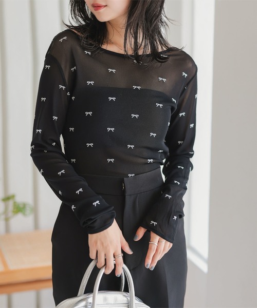 前後2wayフロッキーシアートップス（Tシャツ/カットソー）｜KOBE