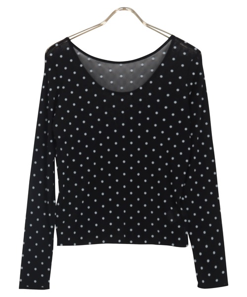 KOBE LETTUCE(コウベレタス)の「前後2wayフロッキーシアートップス(Tシャツ/カットソー・レディース・ベージュ/オフホワイト/ブラック系その他/ブラック系その他2/ブラック系その他3/ホワイト系/ホワイト系1/ブラック系/ブラック系1/ベージュ系/ベージュ系1/ブラック×ブラック・M)」の22枚目の写真