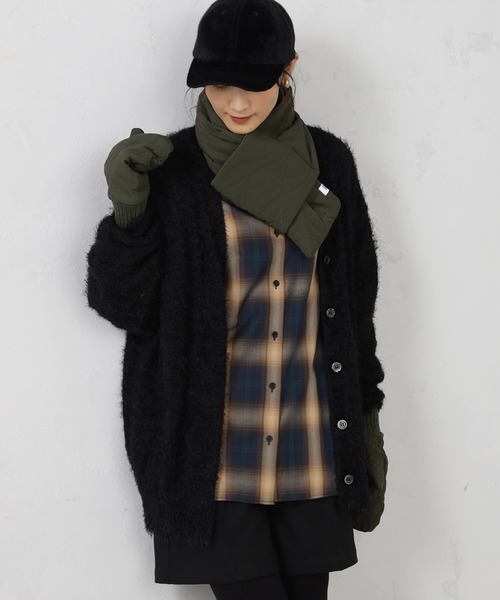 FOUND GOOD（ファウンドグッド）の「キルティングマフラー（マフラー・レディース・グリーン系8/ブラック/ベージュ/ネイビー・FREE）」の10枚目の写真