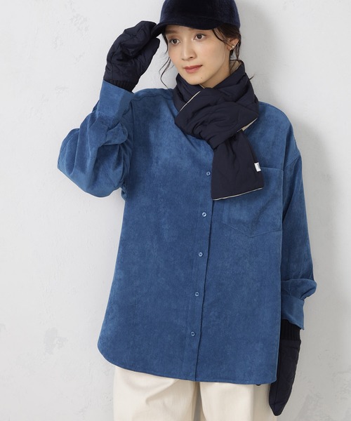 FOUND GOOD（ファウンドグッド）の「キルティングマフラー（マフラー・レディース・グリーン系8/ブラック/ベージュ/ネイビー・FREE）」の12枚目の写真