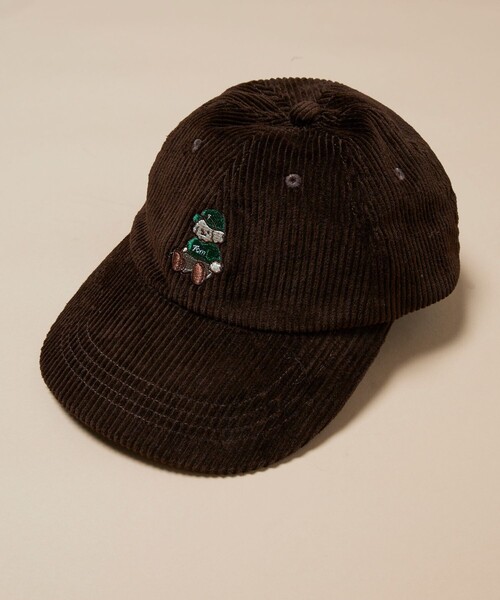 FREAK'S STORE(フリークスストア)の「tombonia/トムボニア 別注 ワンポイント ムック刺繍 コーデュロイ キャップ(キャップ・メンズ・ベージュ/ダークブラウン・FREE)」の9枚目の写真