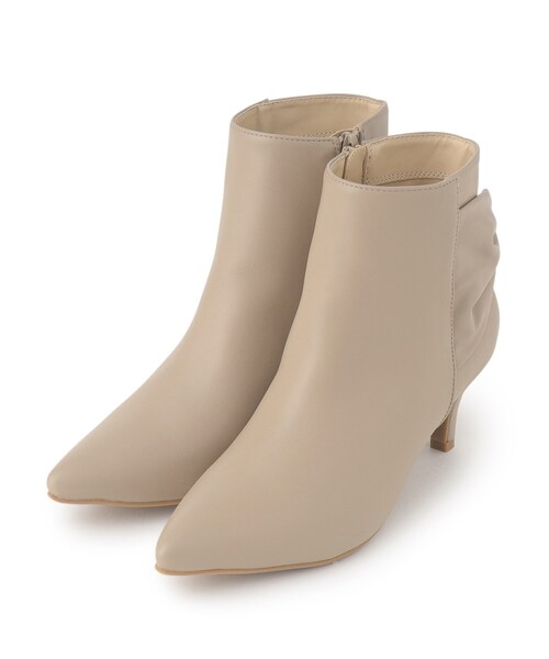 index（インデックス）の「◆バックリボンショートブーツ（ブーツ・レディース・ライトベージュ/ブラック・02/03）」の2枚目の写真