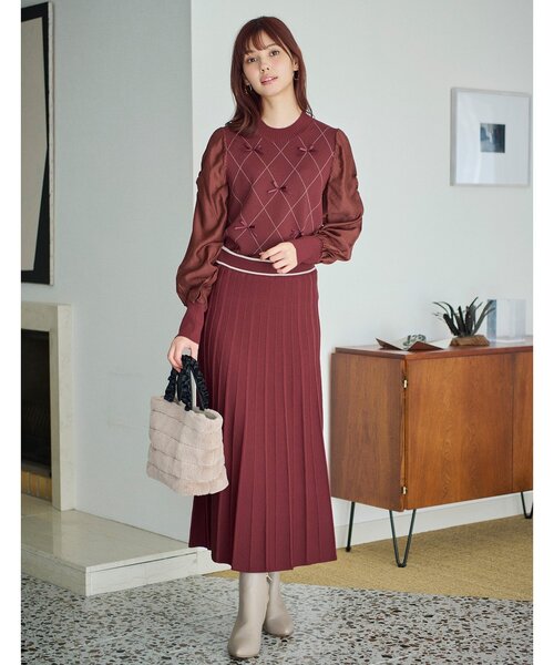 index（インデックス）の「◆バックリボンショートブーツ（ブーツ・レディース・ライトベージュ/ブラック・02/03）」の5枚目の写真