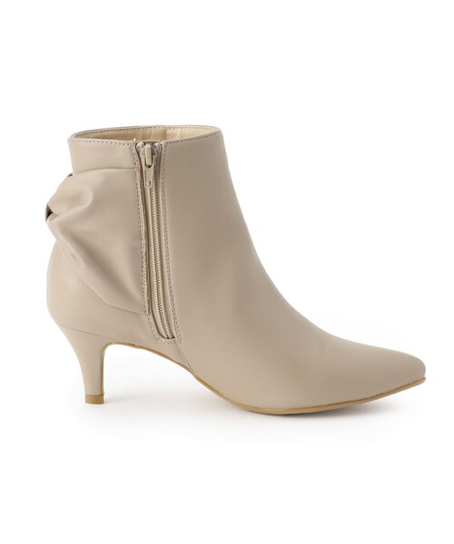 index（インデックス）の「◆バックリボンショートブーツ（ブーツ・レディース・ライトベージュ/ブラック・02/03）」の9枚目の写真