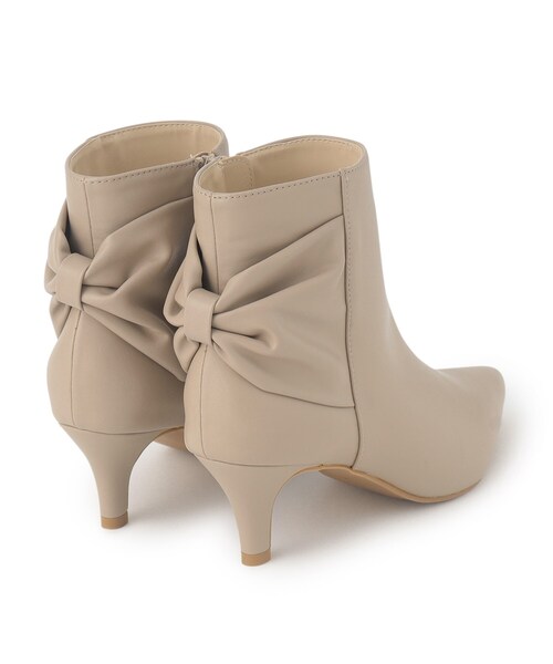 index（インデックス）の「◆バックリボンショートブーツ（ブーツ・レディース・ライトベージュ/ブラック・02/03）」の10枚目の写真