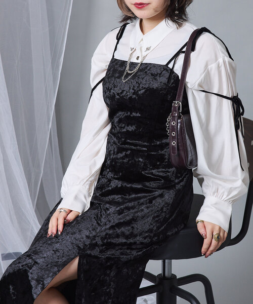 Mavie..7(メヴィセットゥ)の「【Mavie..7】キャミワンピース(ワンピース・レディース・ブラック・FREE)」の21枚目の写真