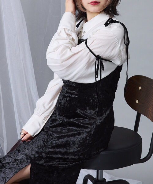 Mavie..7(メヴィセットゥ)の「【Mavie..7】キャミワンピース(ワンピース・レディース・ブラック・FREE)」の22枚目の写真