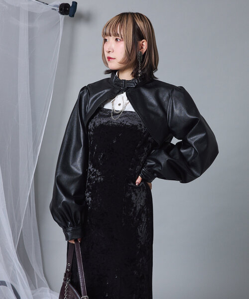 Mavie..7 キャミソール　ワンピース シアージャガードキャミソールワンピース（ワンピース）｜miette