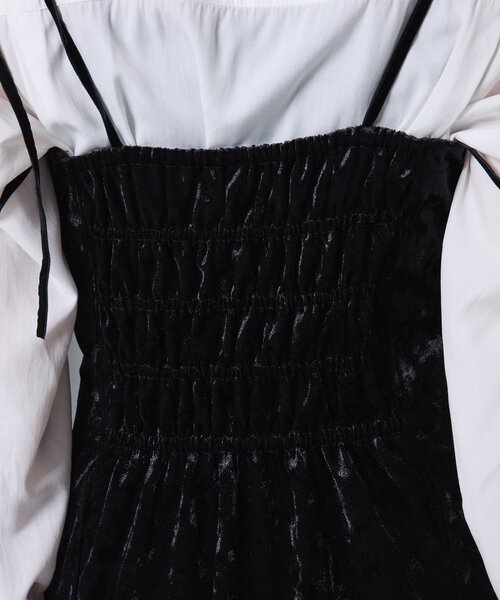 Mavie..7(メヴィセットゥ)の「【Mavie..7】キャミワンピース(ワンピース・レディース・ブラック・FREE)」の5枚目の写真