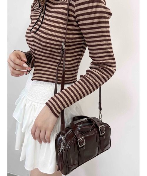 PHILLY（フィリー）の「【PHILLY】2WAYベルトデザインバッグ（ショルダーバッグ・レディース・ブラック/ブラウン・FREE）」の11枚目の写真