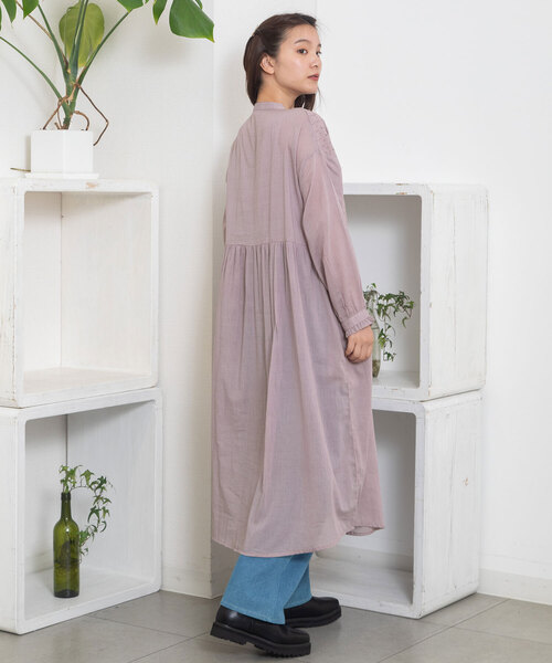 POU DOU DOU（プードゥドゥ）の「＜made in INDIA＞エンブロイダリーヨークワンピース（ワンピース・レディース・キナリ/ラベンダー/ダークグレー・M）」の16枚目の写真